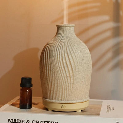 Boho Vase Essential Oil Humidifier – Polyresin Ultrasonic Diffuser
