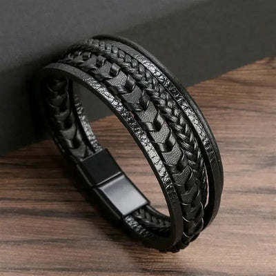 Vintage Leather Bracelet Stylish Men’s Fashion Accessory