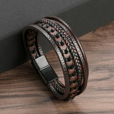 Vintage Leather Bracelet Stylish Men’s Fashion Accessory