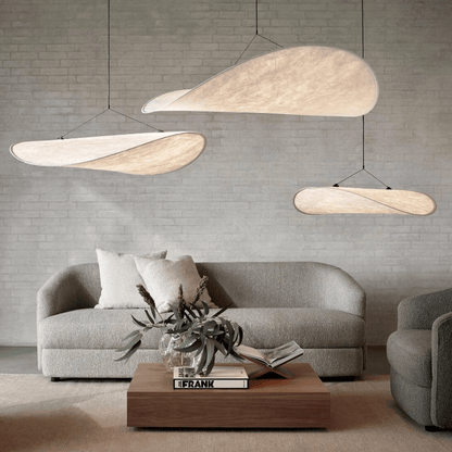 Japandi Style Silk Ceiling Lamp