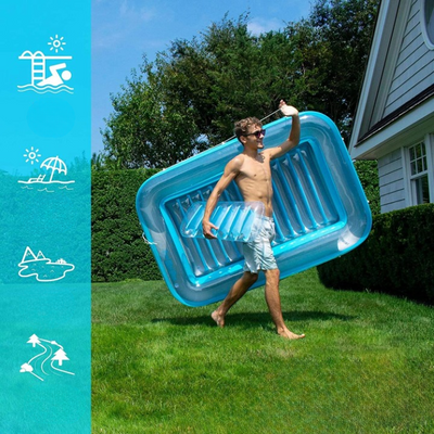 Inflatable Sunbathing Lounge Chair with Headrest