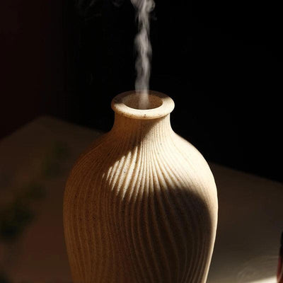 Boho Vase Essential Oil Humidifier – Polyresin Ultrasonic Diffuser