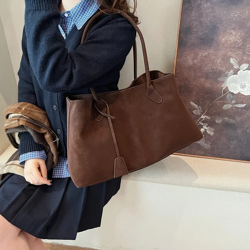 Women's Faux Leather Tote Bag with Spacious Interior