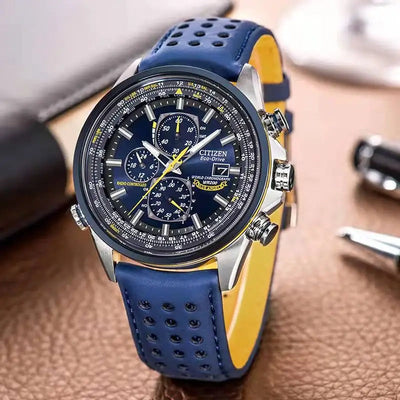 Men’s Stainless Steel Chronograph Watch with Calendar