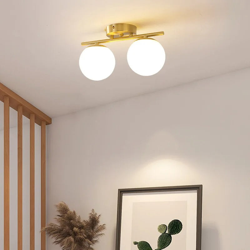 NordLux LED Glass Ceiling Light – White Globe