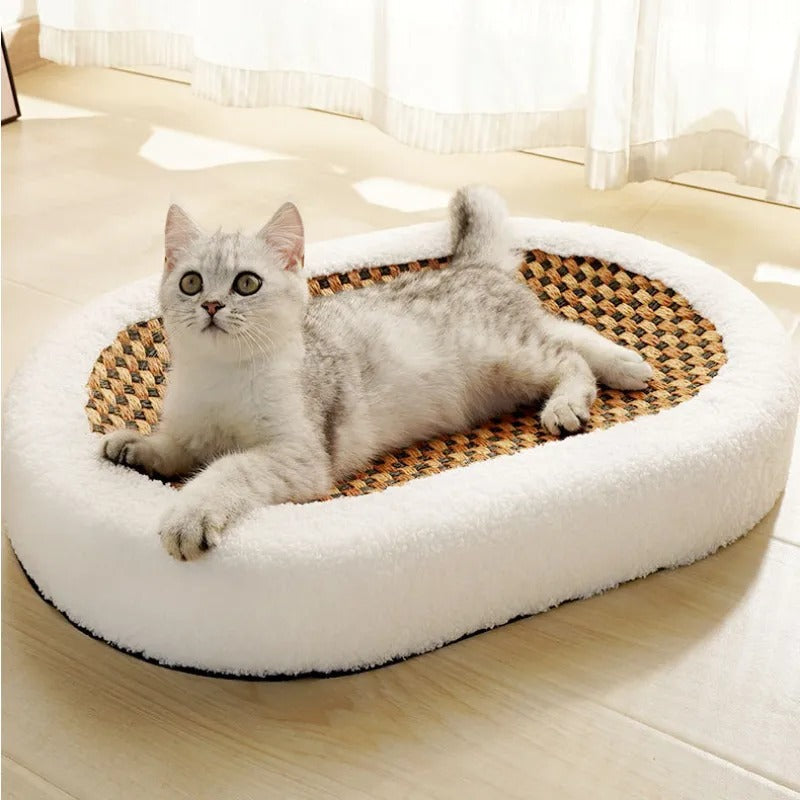 Premium Cat Bed with Integrated Scratching Board