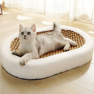 Premium Cat Bed with Integrated Scratching Board