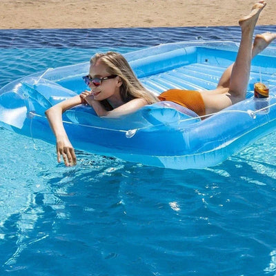 Inflatable Sunbathing Lounge Chair with Headrest