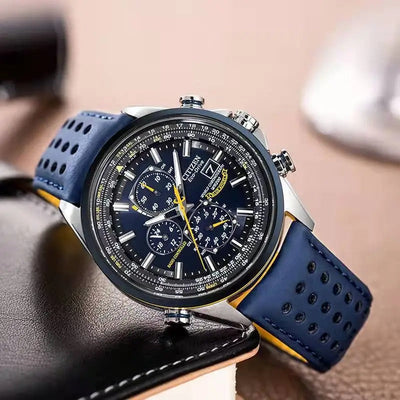 Men’s Stainless Steel Chronograph Watch with Calendar