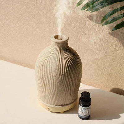 Boho Vase Essential Oil Humidifier – Polyresin Ultrasonic Diffuser