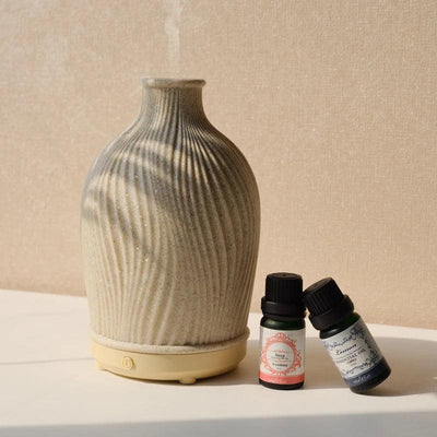 Boho Vase Essential Oil Humidifier – Polyresin Ultrasonic Diffuser