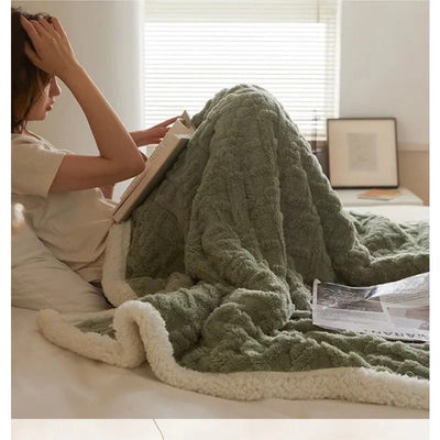 Thick Lambswool Fleece Winter Blanket Soft Warm Throw