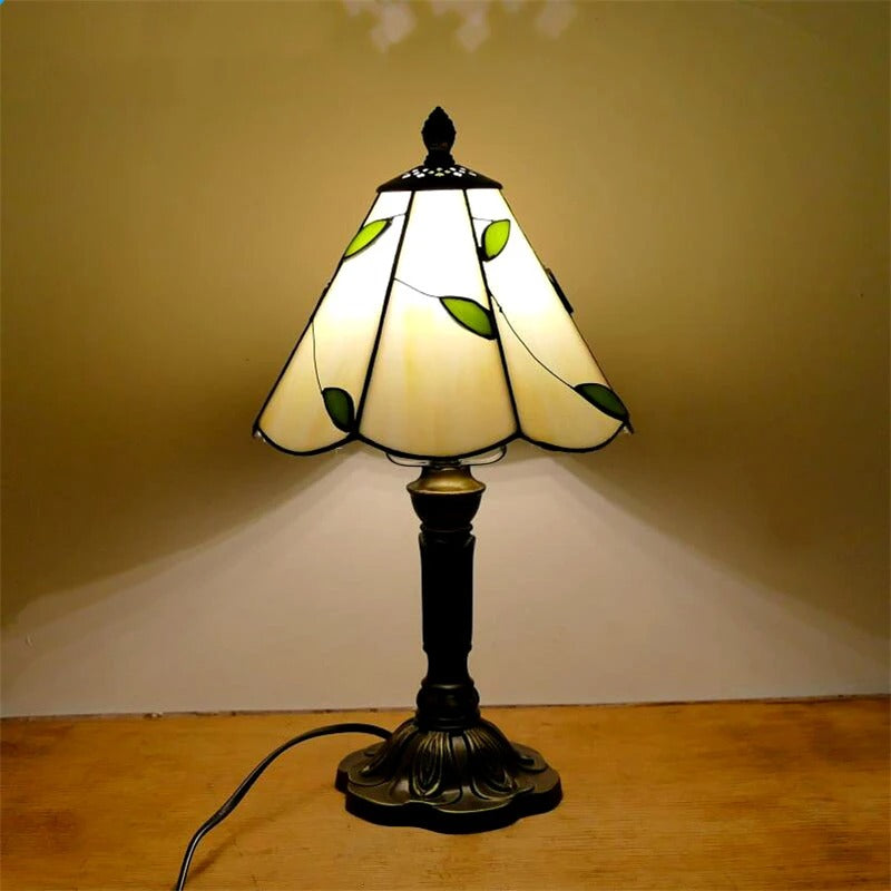 Retro Baroque Tiffany Glass LED Table Lamp E27