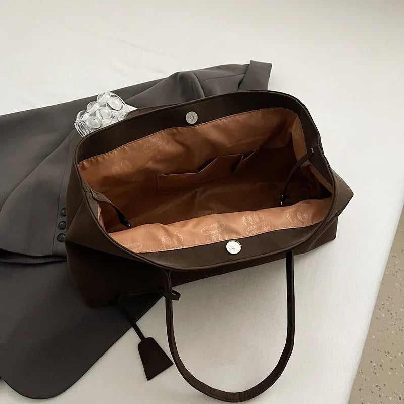 Women's Faux Leather Tote Bag with Spacious Interior