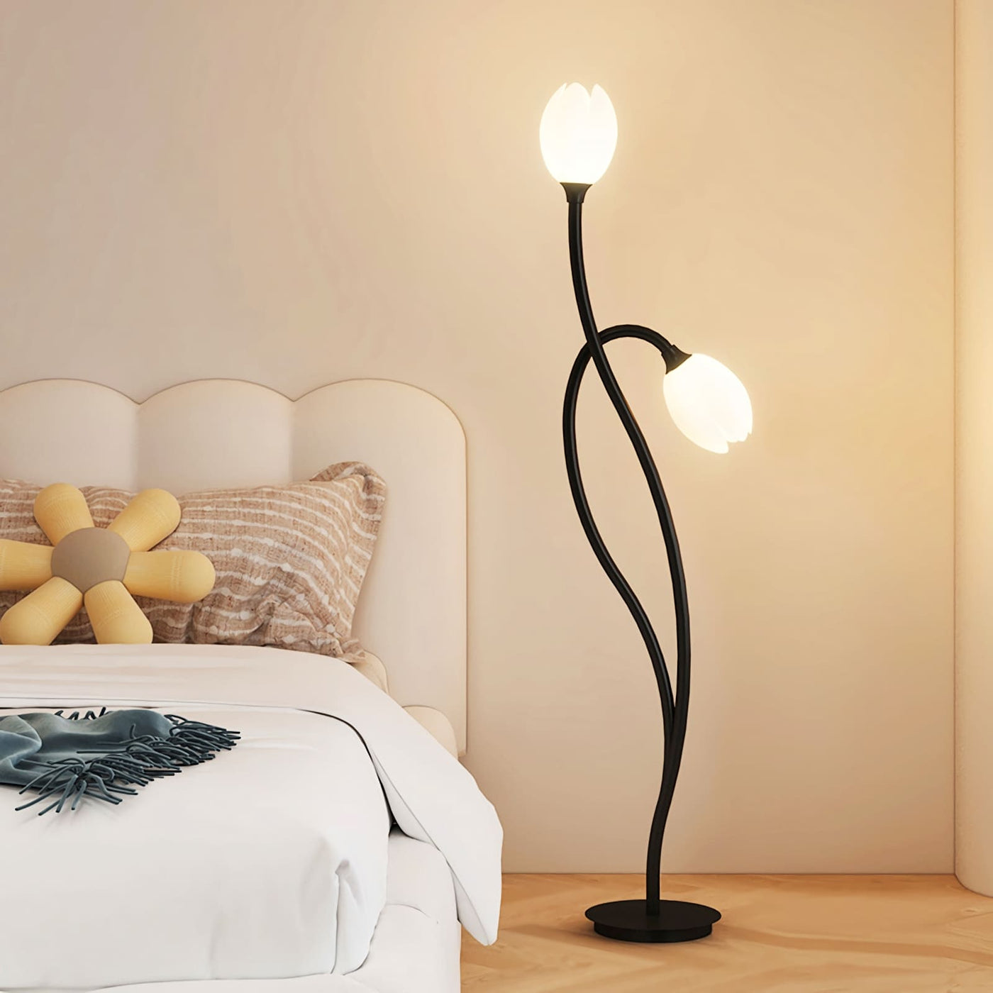 Modern Flower Floor Lamp with G9 Socket