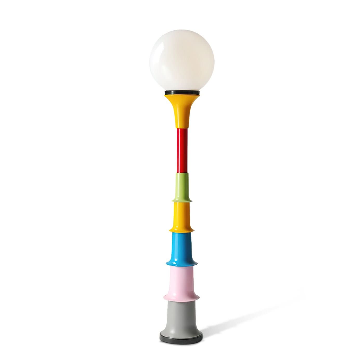 Modern Colorful Floor Lamp with Glass Shade