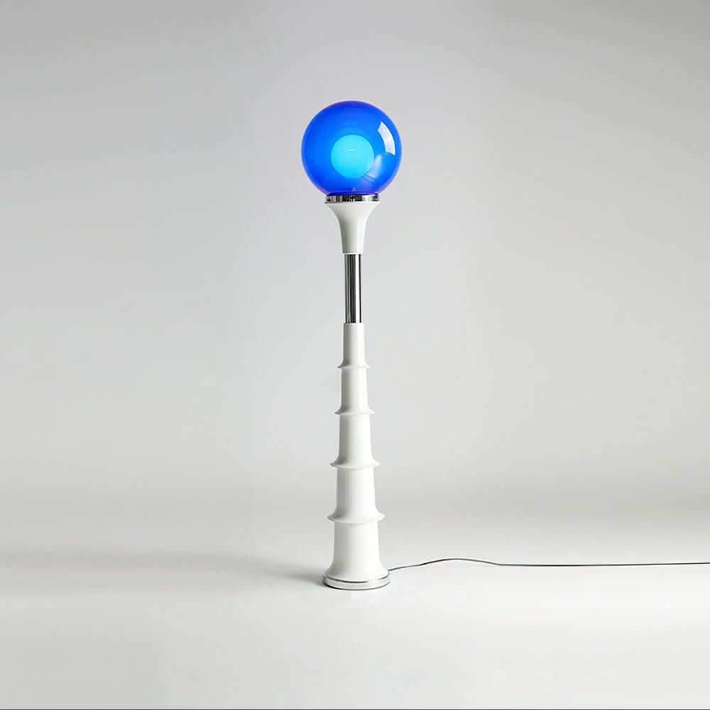 Modern Colorful Floor Lamp with Glass Shade