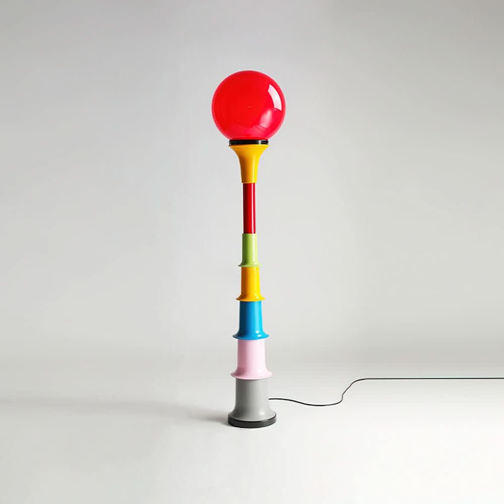 Modern Colorful Floor Lamp with Glass Shade