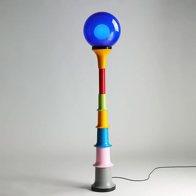 Modern Colorful Floor Lamp with Glass Shade