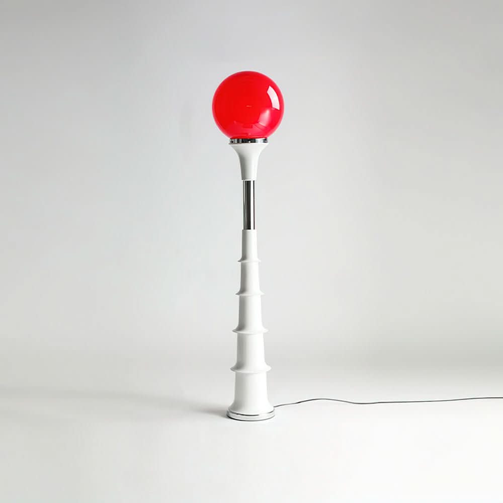 Modern Colorful Floor Lamp with Glass Shade