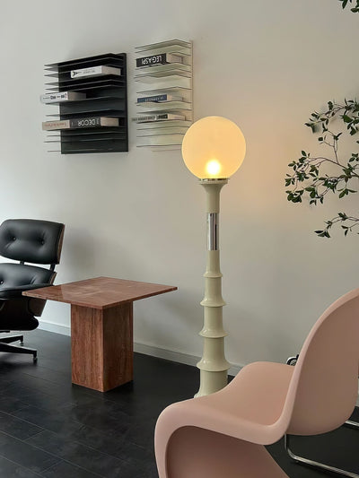 Modern Colorful Floor Lamp with Glass Shade
