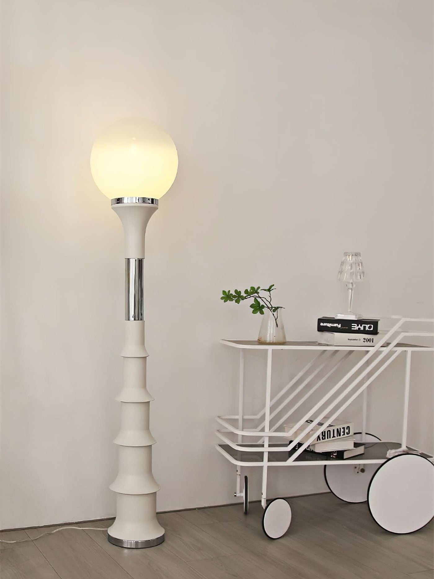 Modern Colorful Floor Lamp with Glass Shade