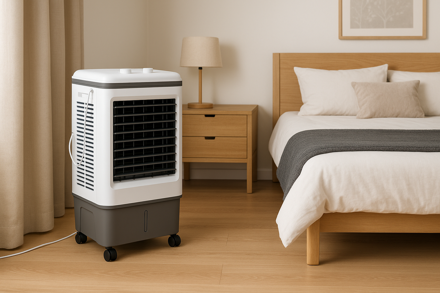 Industrial 4-in-1 Evaporative Air Cooler with 12-Gallon Tank