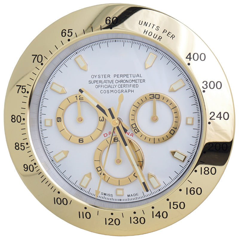 Silent Luminous Wall Clock with Stainless Steel Frame