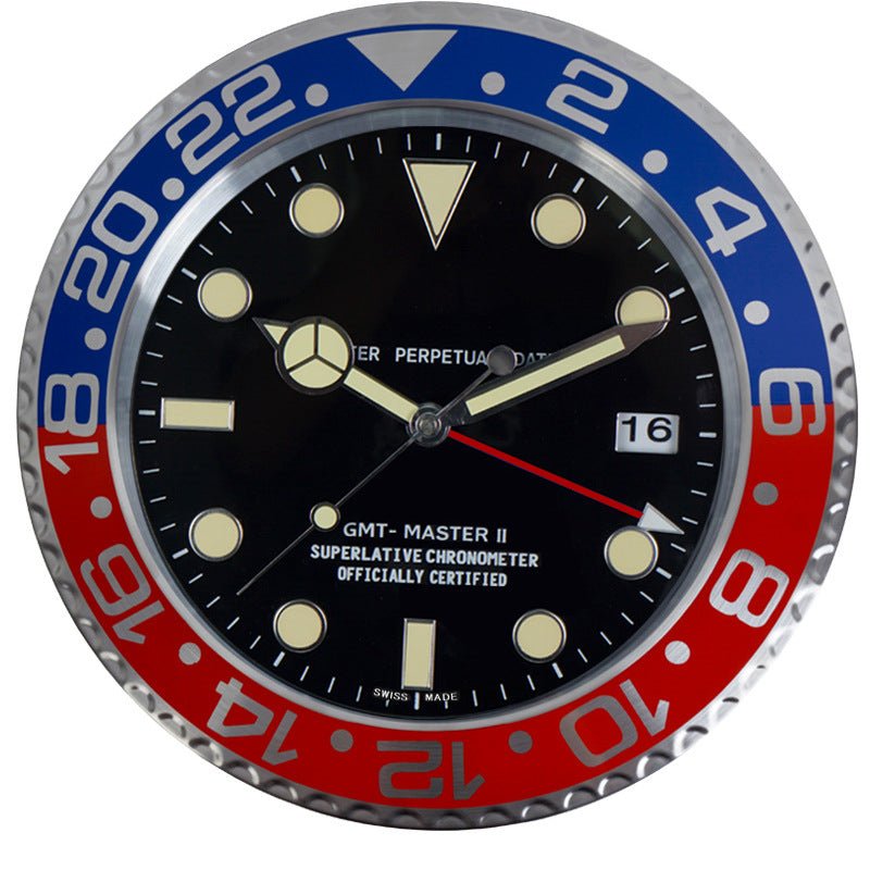 Silent Luminous Wall Clock with Stainless Steel Frame