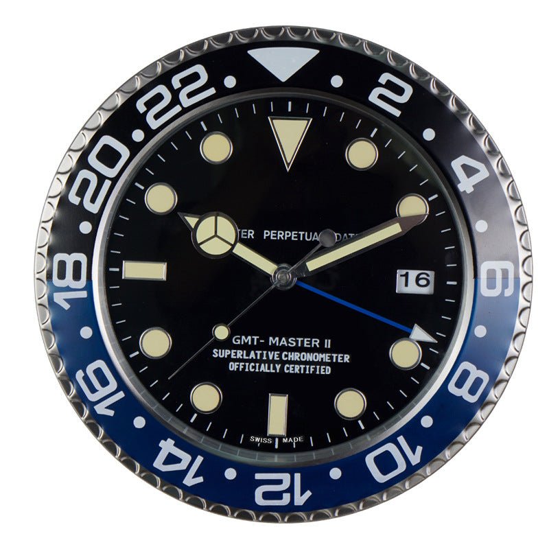 Silent Luminous Wall Clock with Stainless Steel Frame