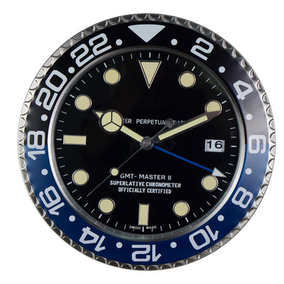 Silent Luminous Wall Clock with Stainless Steel Frame