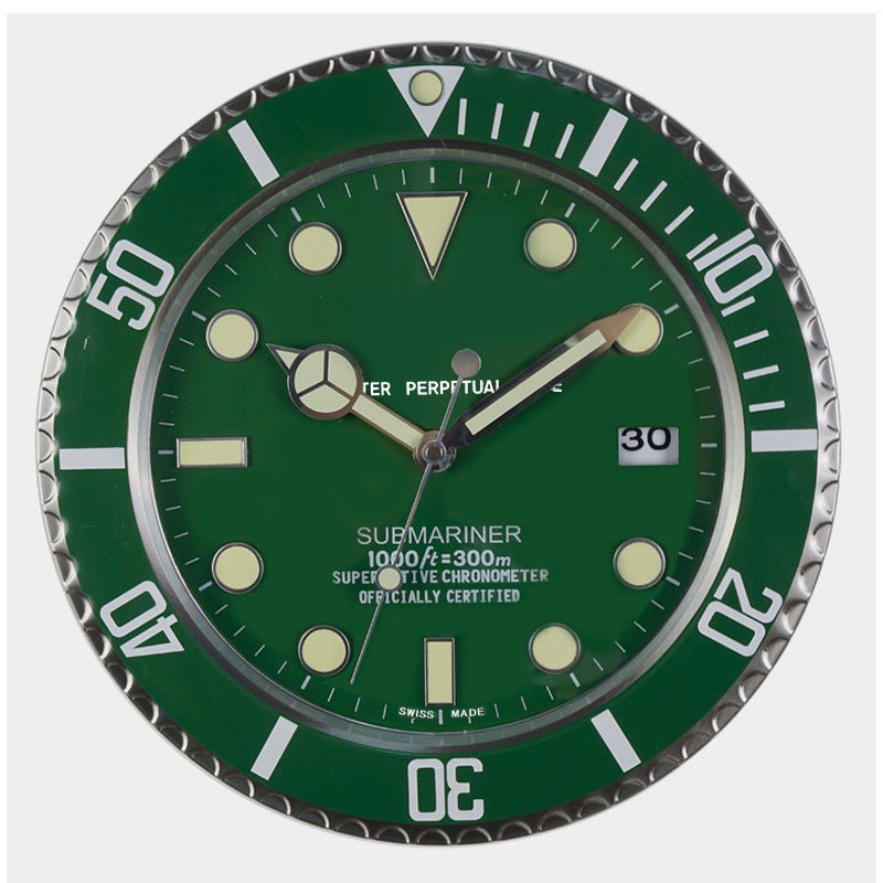 Silent Luminous Wall Clock with Stainless Steel Frame
