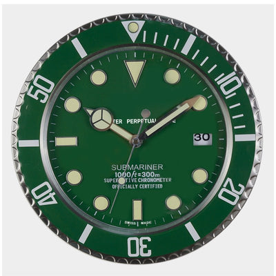 Silent Luminous Wall Clock with Stainless Steel Frame