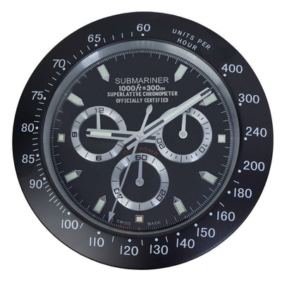 Silent Luminous Wall Clock with Stainless Steel Frame