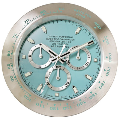 Silent Luminous Wall Clock with Stainless Steel Frame