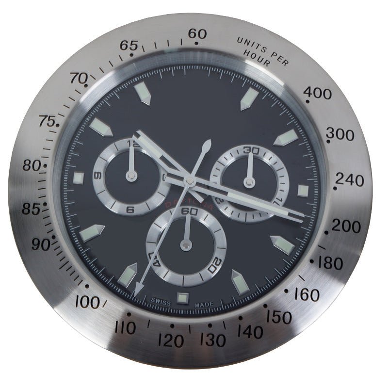 Silent Luminous Wall Clock with Stainless Steel Frame