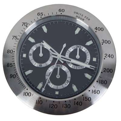 Silent Luminous Wall Clock with Stainless Steel Frame