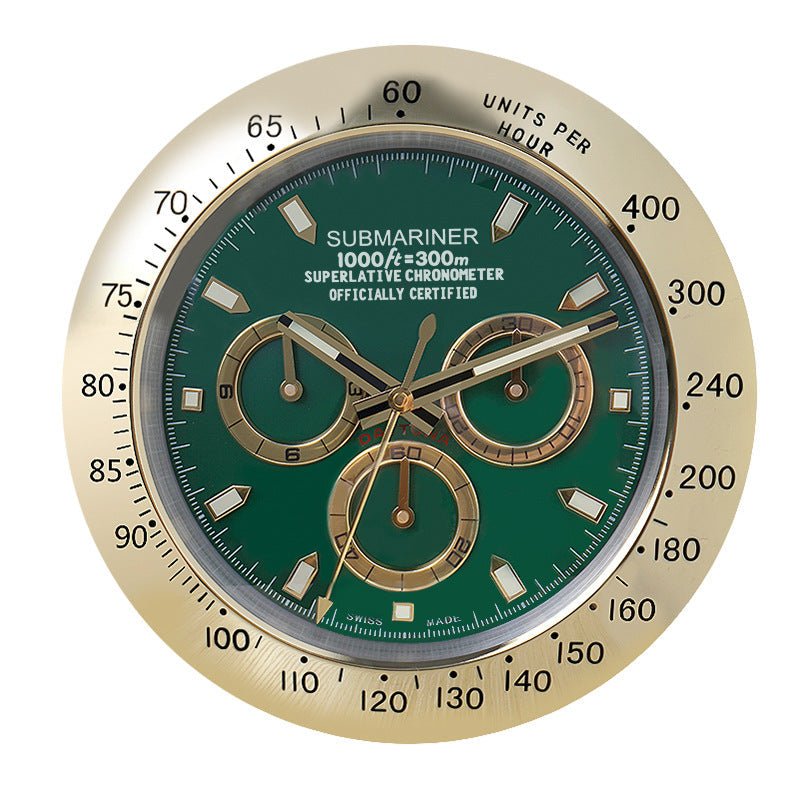 Silent Luminous Wall Clock with Stainless Steel Frame