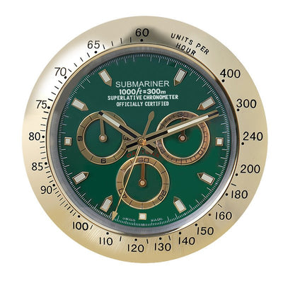 Silent Luminous Wall Clock with Stainless Steel Frame