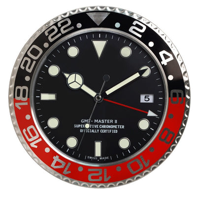 Silent Luminous Wall Clock with Stainless Steel Frame