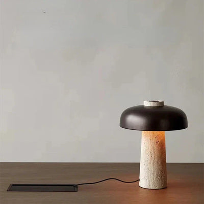 Travertine Stone Table Lamp with G9 Base