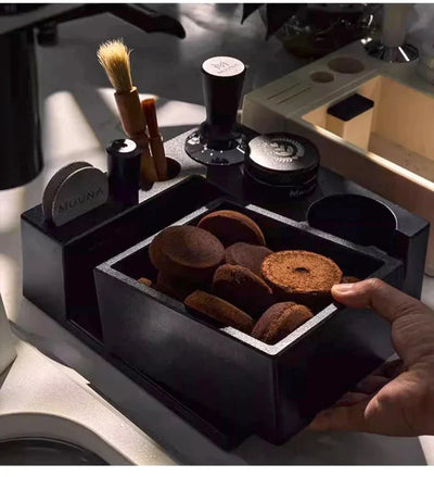 Multifunctional Coffee Tamping Station – Adjustable Knock Box