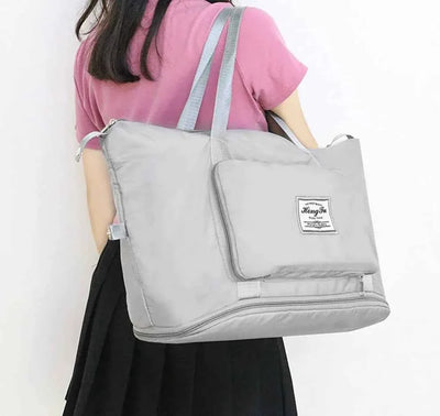Foldable Travel Duffel Bag with Trolley Sleeve