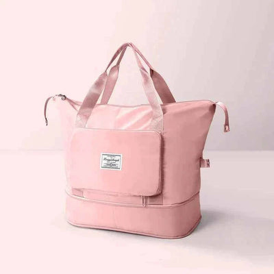 Foldable Travel Duffel Bag with Trolley Sleeve
