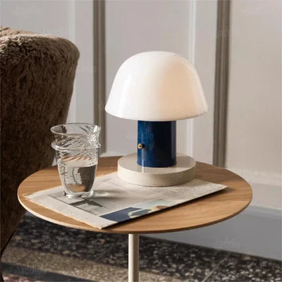 LED Mushroom Touch Table Lamp – Battery Powered