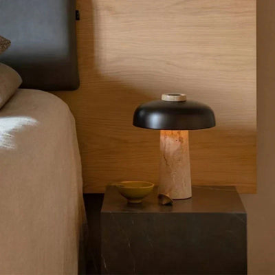 Travertine Stone Table Lamp with G9 Base