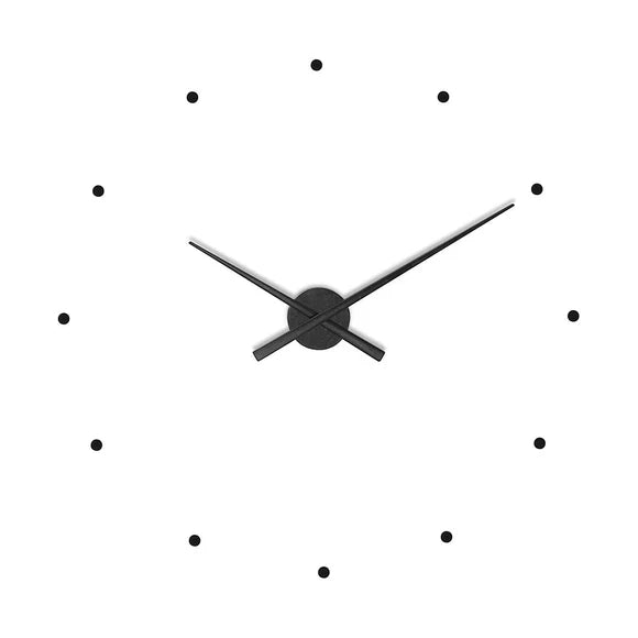 Minimalist Black Modern Wall Clock 40cm