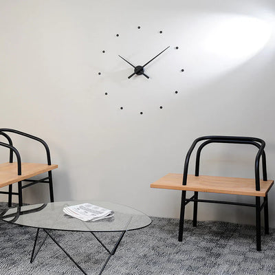 Minimalist Black Modern Wall Clock 40cm