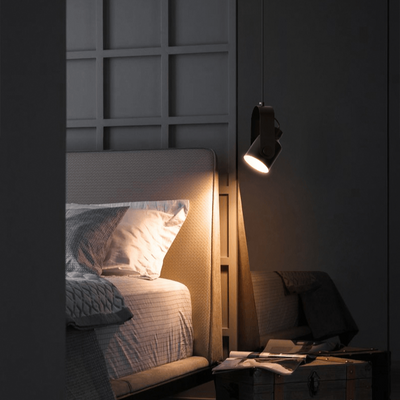 Nordic Wood & Metal Pendant Spotlight – Minimalist Hanging Light