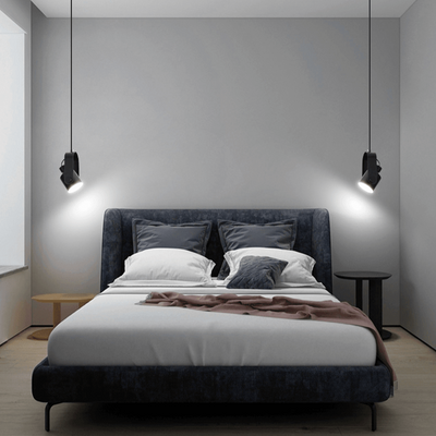 Nordic Wood & Metal Pendant Spotlight – Minimalist Hanging Light
